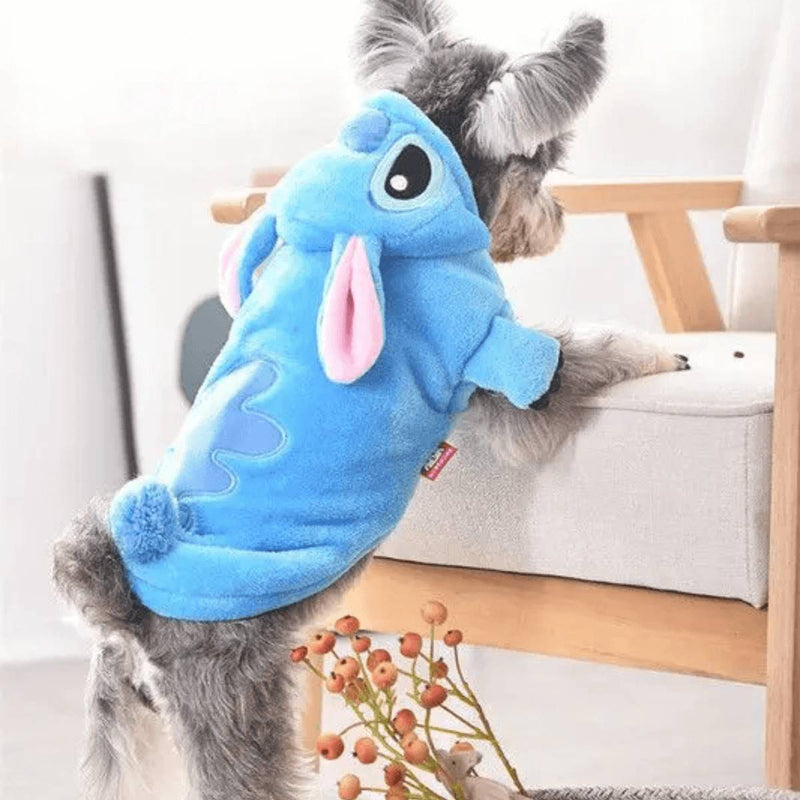 Casaco Pelúcia Stich | Para cachorro e Gato