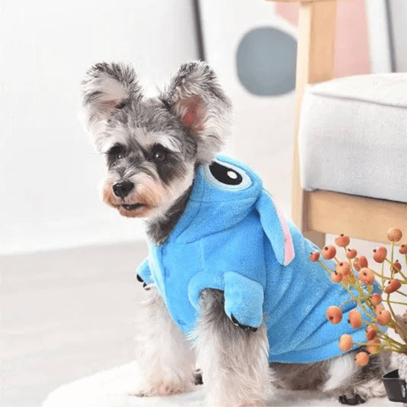 Casaco Pelúcia Stich | Para cachorro e Gato