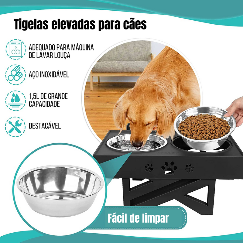 Alimentador Elevado 3 em 1 | Para Cachorro